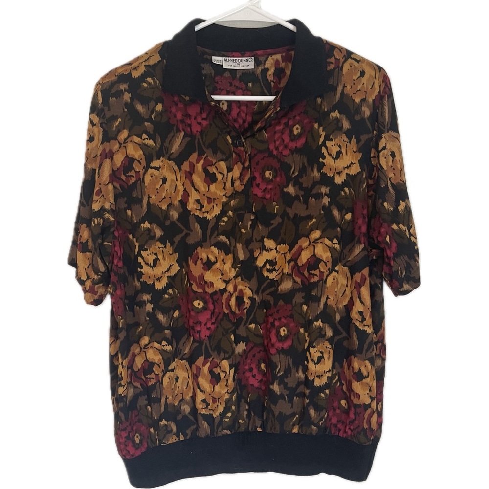 Alfred Dunner Vintage Floral Polo Size 16 067